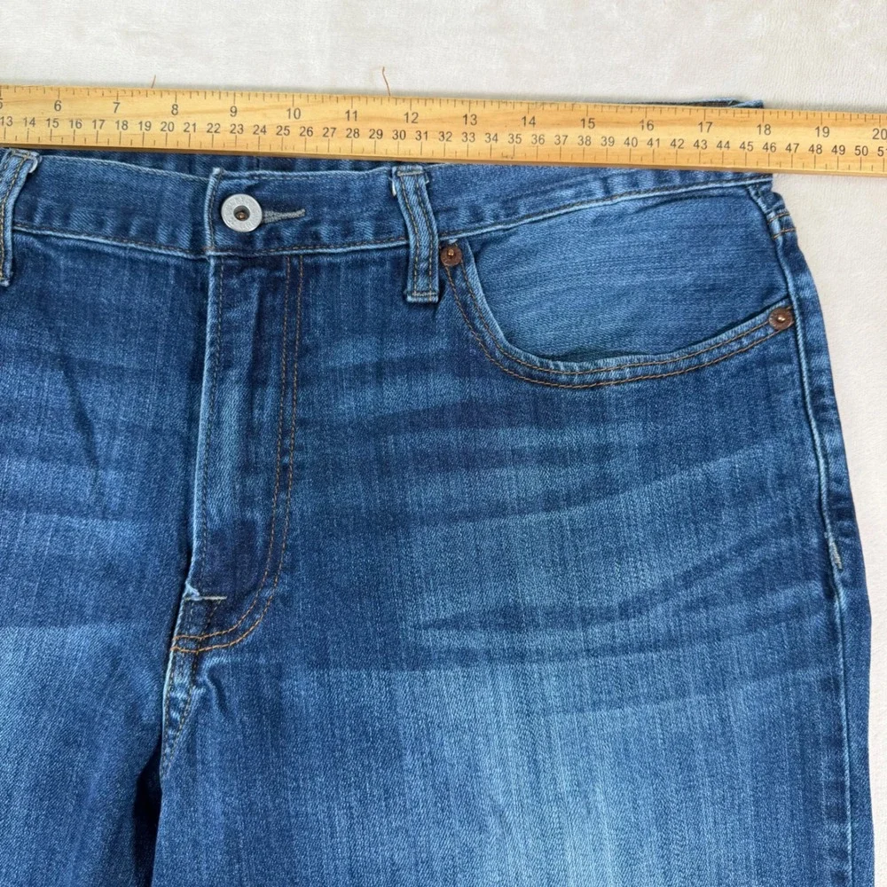Lucky Brand‎ 361 Vintage Straight Jeans Mens 36x29 Blue Denim Dark Wash Stretch